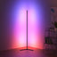 Modern floor lamp with RGB lighting in a room setting