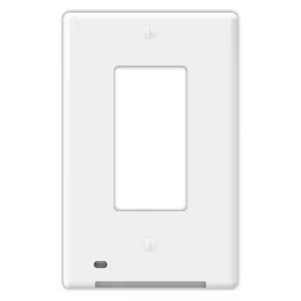 White wall switch plate on a white background Main image